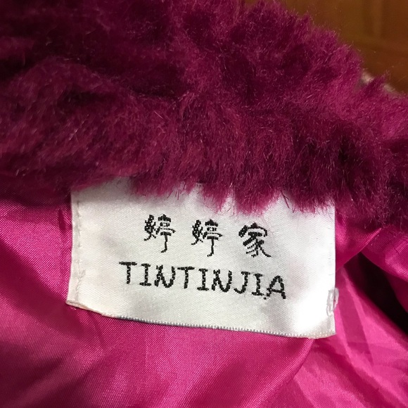 Plush Fuchsia Novelty Faux Fur Jacket Size S/Med - Picture 10 of 16